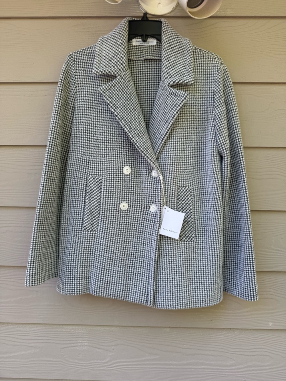 Amina Rubinacci houndstooth double-breasted jacket made in Italy - Picture 9 of 16